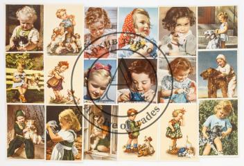 Сет из 33 открыток «Дети и домашние животные»