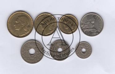 Подборка монет Франция довоенная и послевоенная.