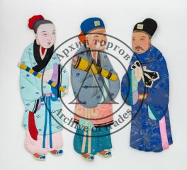 Китайские тканевые куклы (Трое из восьми бессмертных )