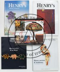 Пять каталогов аукционных торгов: Sloans&Kanyon 9/2004; Henry`s 4/221 (2 шт); Drouot 10/215; Gros&Delettrez 12/2012