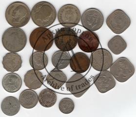 Подборка 25 монет Азия (Индия, Пакистан, Цейлон и т.п.).