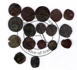 Подборка западноевропейских средневековых монет 17 шт. Испания