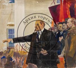 Эскиз к картине "Ленин в октябре"