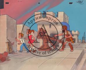 Фаза из мультфильма "Коля, Оля и Архимед" с авторским фоном