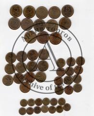 Подборка монет 1,2,3 и 5 копеек обр. 1961 г. 51 шт.