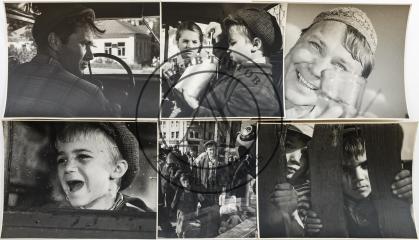 Сет из 11 фотографий с актером В. Шукшиным, к/ф «Мы – двое мужчин».