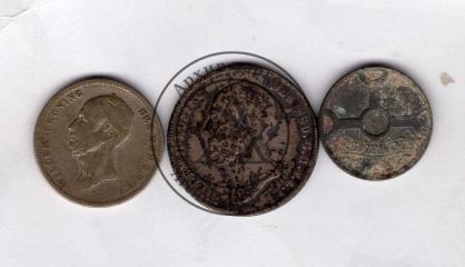 Подборка монет Голландии разных времен 3 шт. Крайняя справа- оккупация фашистской Германией. Редка!