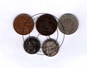 Подборка монет Бельгия 5 шт.