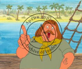 Фаза к мультфильму "Трое на острове" с авторским фоном