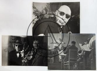 Три фотографии с композитором И. Стравинским во время его приезда в Москву в 1961 г.