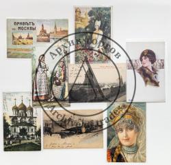 Сет из 8 открыток: Москва и русские красавицы