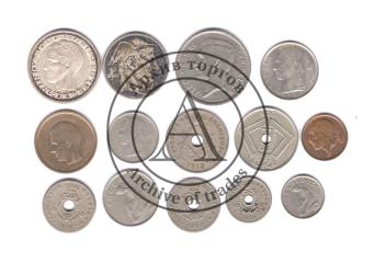 Подборка монет Бельгия 14 шт.