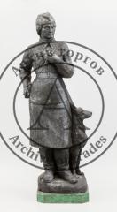 Скульптура, изображающая женщину в военной форме и овчарку («Пограничница»)