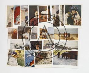 59 открыток с воспроизведениями картин Cерова В.А