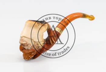 Трубка курительная в виде головы турка, в оригинальном футляре