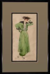 Иллюстрация "Дама в зеленом"