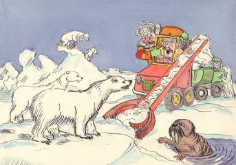 Карикатура "Северный полюс"