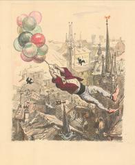 Иллюстрация "Воздушние шары" к книге Ю. Олеши "Три Толстяка"