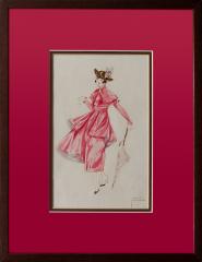 Иллюстрация "Дама с розовым зонтиком"