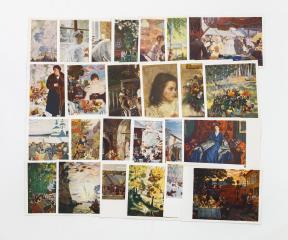 29 открыток с воспроизведениями картин Кустодиева Б.М