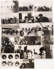 Сет из 19 любительских фотографий Ж. Филипа, сделанных в Москве, в аэропорту при пересадке из Пекина, 31 марта 1957 г.