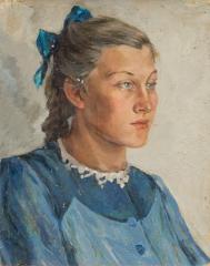 Портрет девушки в голубом