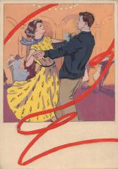 Эскиз открытки "Танец" (2)