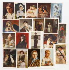 Сет из 46 открыток «Женские портреты»