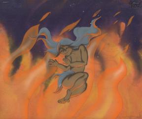 Фаза из мультфильма «Ночь на Лысой горе» с авторским фоном