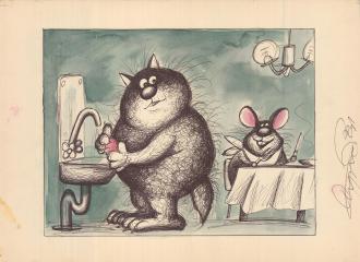 Двусторонний рисунок "Кошки-мышки"
