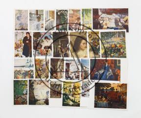 29 открыток с воспроизведениями картин Кустодиева Б.М