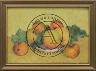 Натюрморт с яблоками и персиками